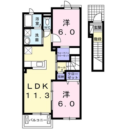 阿南駅 徒歩43分 2階の物件間取画像